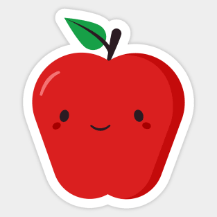 Cute Kawaii Red Apple Sticker